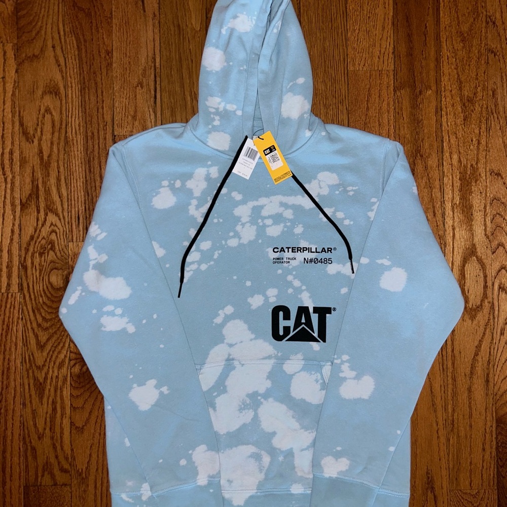 Caterpillar Acid Wash Hoodie Size Large NEW